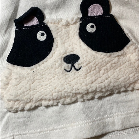 Cat and jack panda fuzzy front pocket outfit - Picture 3 of 6